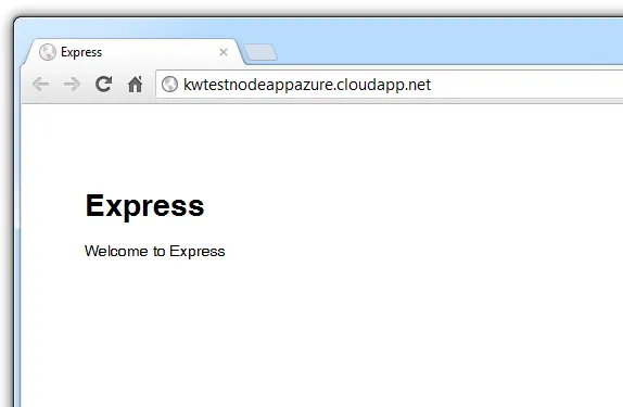 Express Live app on Azure