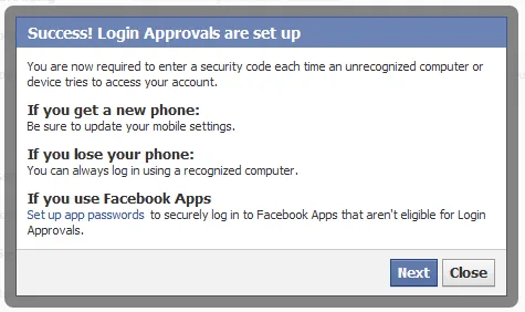 Login approval success