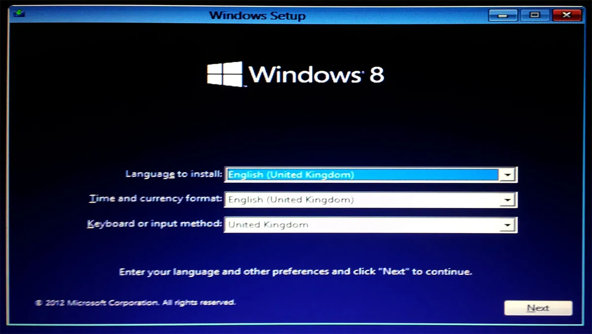 Select Windows region