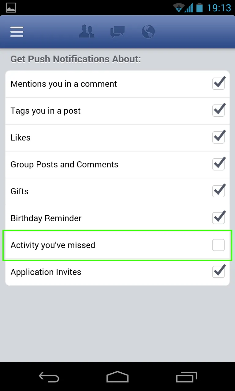 Activity you've missed